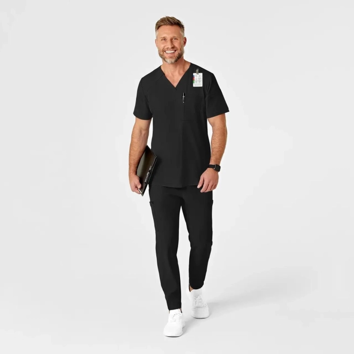 Pantaloni Uniformă Medicală Wink Renew 5034 – Negri, Elastici, Confortabili 2