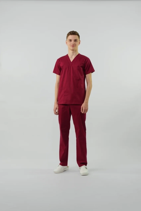 Costum medical Clio unisex – bluză in V și pantaloni comozi