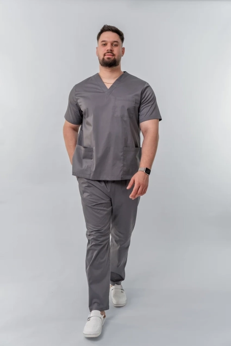 Costum medical Clio unisex – bluză in V și pantaloni comozi