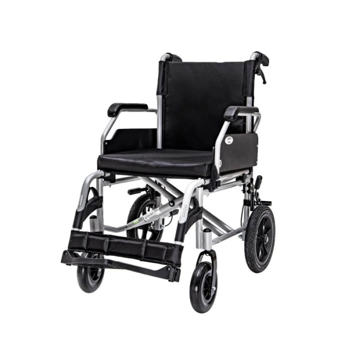 Scaun cu rotile Lightman Travel – pliabil, ușor, pentru transport pacienți 120 kg