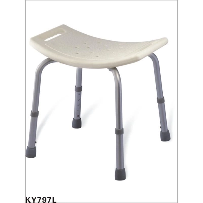 Scaun de duș reglabil din aluminiu KY797L – suport până la 100 kg, antiderapant, pentru baie