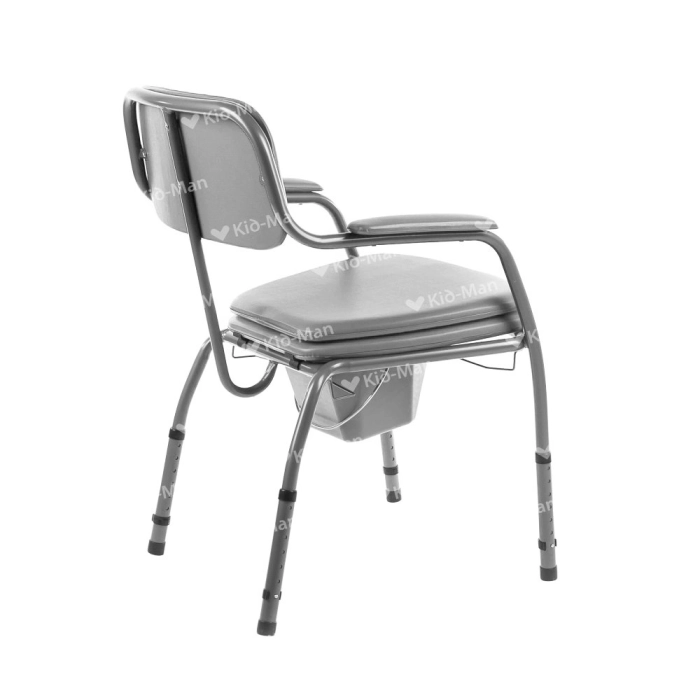 Scaun de toaletă reglabil și căptușit – suport confortabil pentru utilizatori până la 130 kg