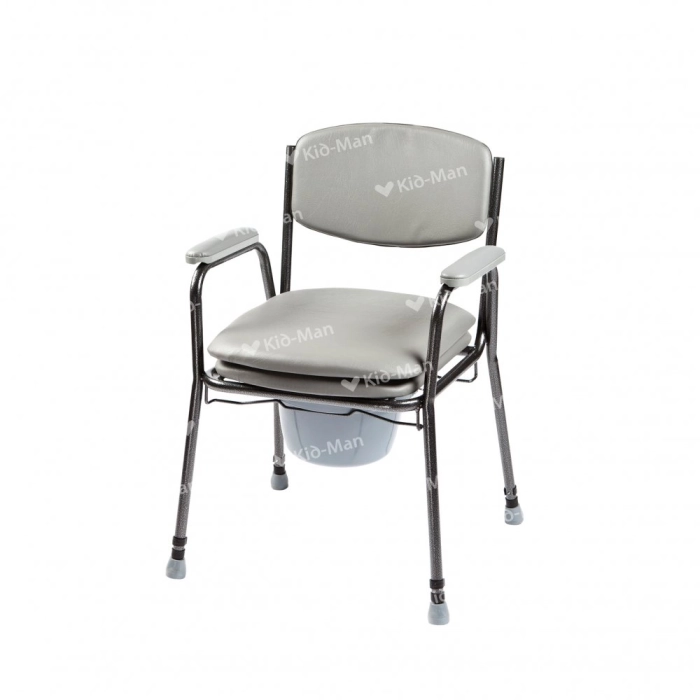 Scaun de toaletă cu șezut căptușit – reglabil și confortabil, capacitate 130 kg