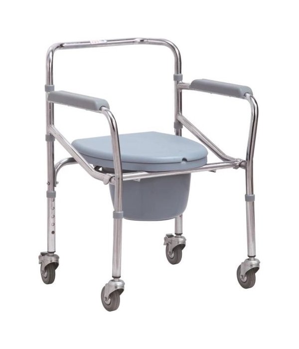 Scaun toaleta ajustabil pe inaltime, cu roti KY696